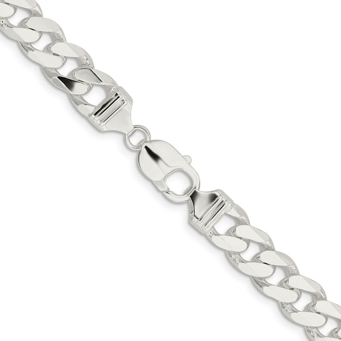 Buy Stylish 11mm Sterling Silver Curb Chain - Affordable Luxury Jewelry-3