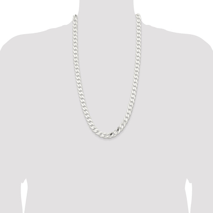 Exclusive 11mm Sterling Silver Curb Chain - Stylish & Affordable Value!-4