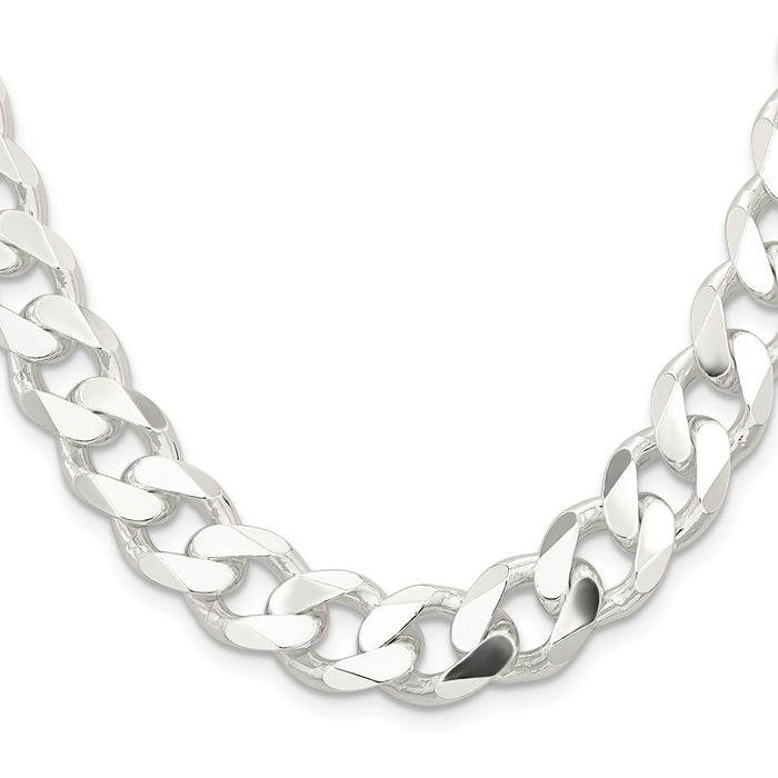 High-Quality 13mm Sterling Silver Curb Chain - Affordable Style & Value-2