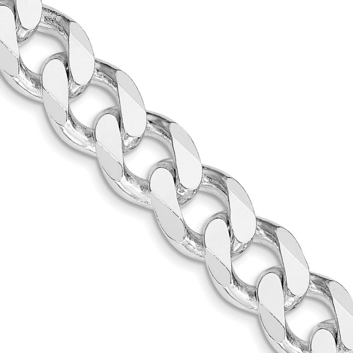 Buy Stylish 13mm Rhodium-Plated Sterling Silver Curb Chain - Affordable Luxury-1