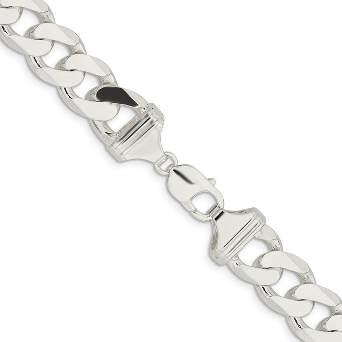 Buy Stylish 14.5mm Sterling Silver Curb Chain - Affordable Luxury Jewelry-3