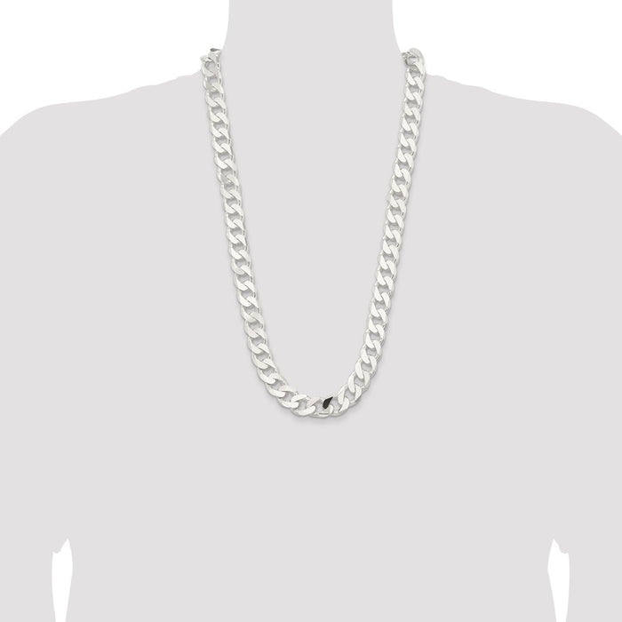 Buy 14.5mm Sterling Silver Curb Chain - Stylish & Affordable Jewelry Option-4