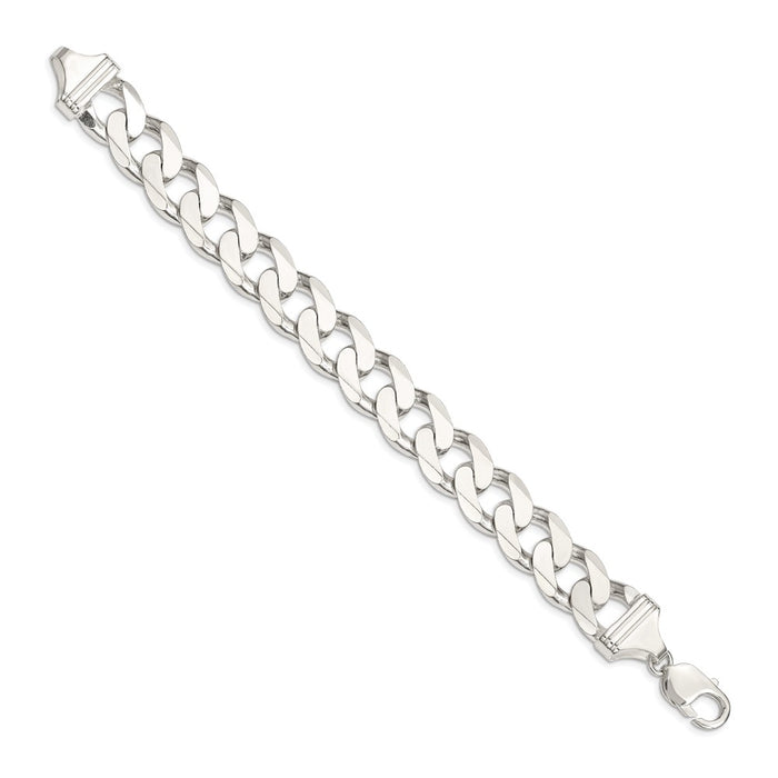 Buy Stylish 14.5mm Sterling Silver Curb Chain - Luxury Jewelry Value!-2