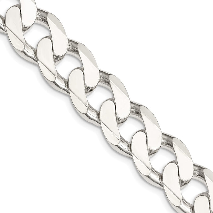 High-Quality 14.5mm Sterling Silver Curb Chain - Stylish & Affordable Value!-1