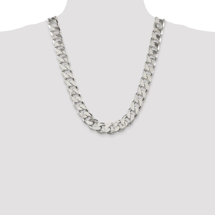 Exclusive 16.25mm Sterling Silver Curb Link Chain - Stylish & Affordable!-4