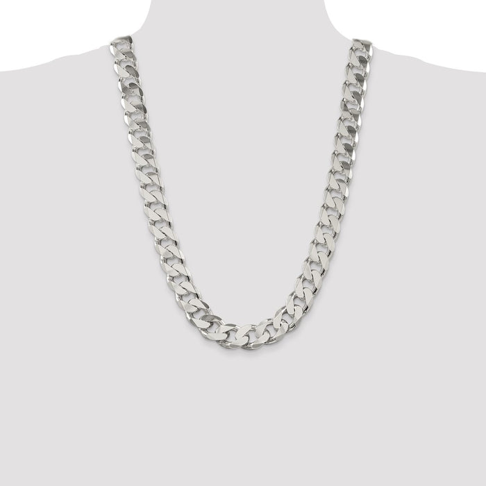 Exclusive 16.25mm Sterling Silver Curb Link Chain - Stylish & Affordable Quality-4