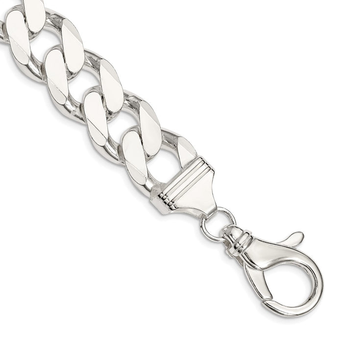 Exclusive 16.25mm Sterling Silver Curb Link Chain - Affordable Luxury Jewelry-1