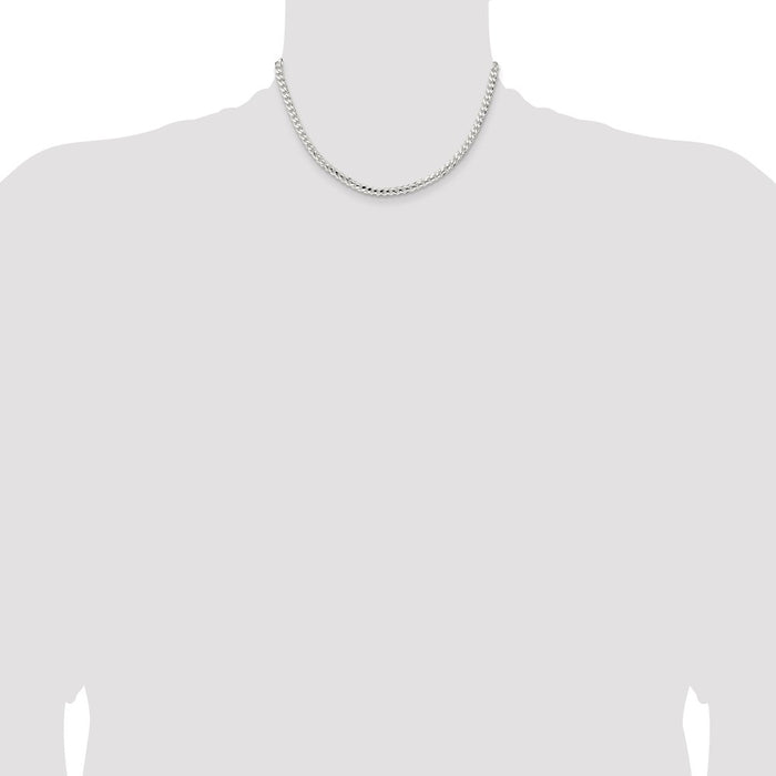 Exclusive 4.5mm Beveled Concave Curb Chain in Sterling Silver - Stylish Value!-4