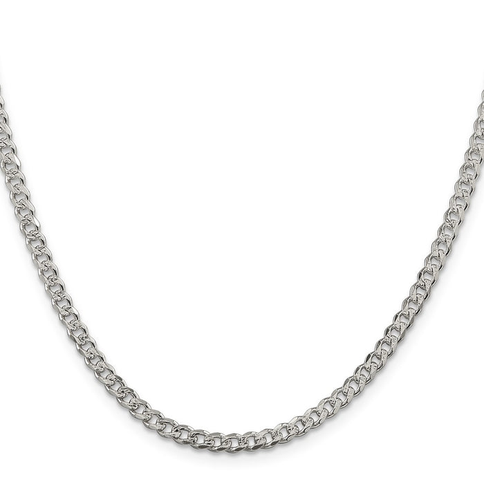 High-Quality Sterling Silver 3.8mm Pav Curb Chain - Stylish & Affordable!-2