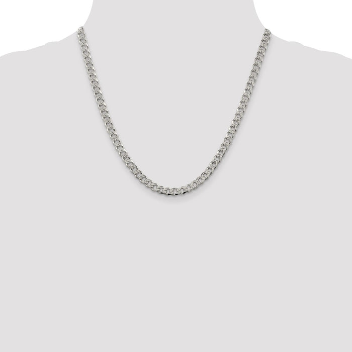 Exclusive Sterling Silver 5.5mm Pav Curb Chain - Affordable Luxury Jewelry-4