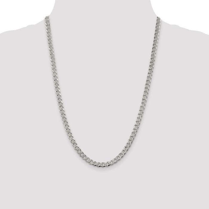 Buy Stylish 5.5mm Pav Curb Chain in High-Quality Sterling Silver-4