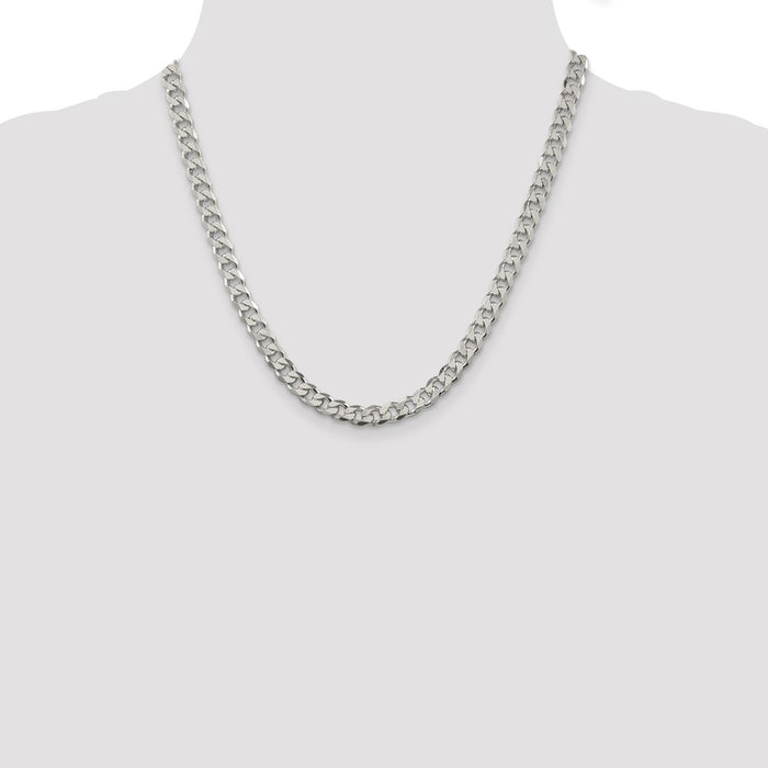 Buy Stylish 7mm Pav Curb Chain in High-Quality Sterling Silver - Affordable!-4