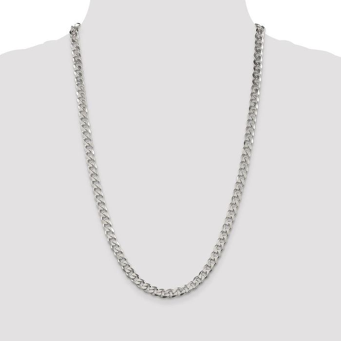 High-Quality 7mm Pav Curb Chain in Sterling Silver - Stylish & Affordable!-4