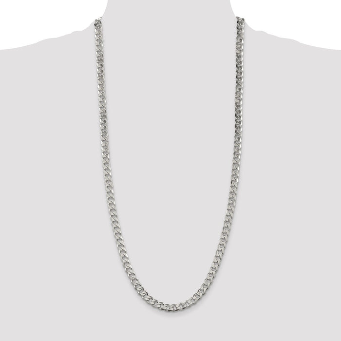 Buy Stylish 7mm Pave Curb Chain in Sterling Silver - Luxury at Affordable Prices-4