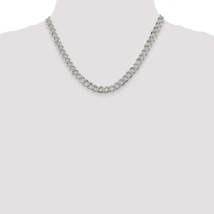 Exclusive 7.5mm Pav Curb Chain in Sterling Silver - Stylish & Affordable!-4