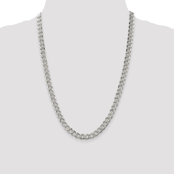 Buy Stylish 7.5mm Pav Curb Chain in High-Quality Sterling Silver | Value Offer-4