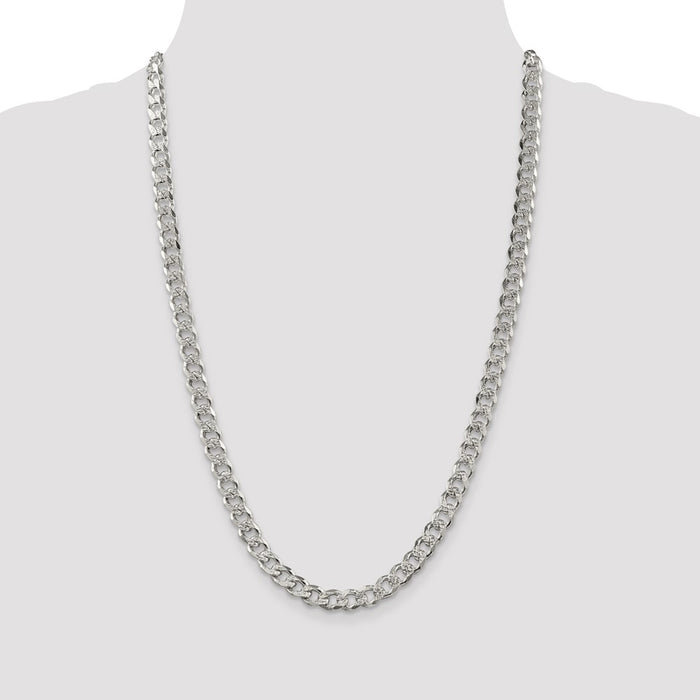 Buy Stylish 7.5mm Pav Curb Chain in High-Quality Sterling Silver-4