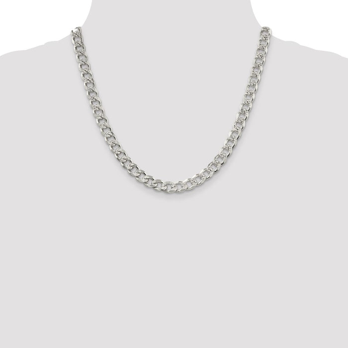 Buy Exclusive 8.3mm Pav Curb Chain Necklace in Sterling Silver - Stylish Value-4