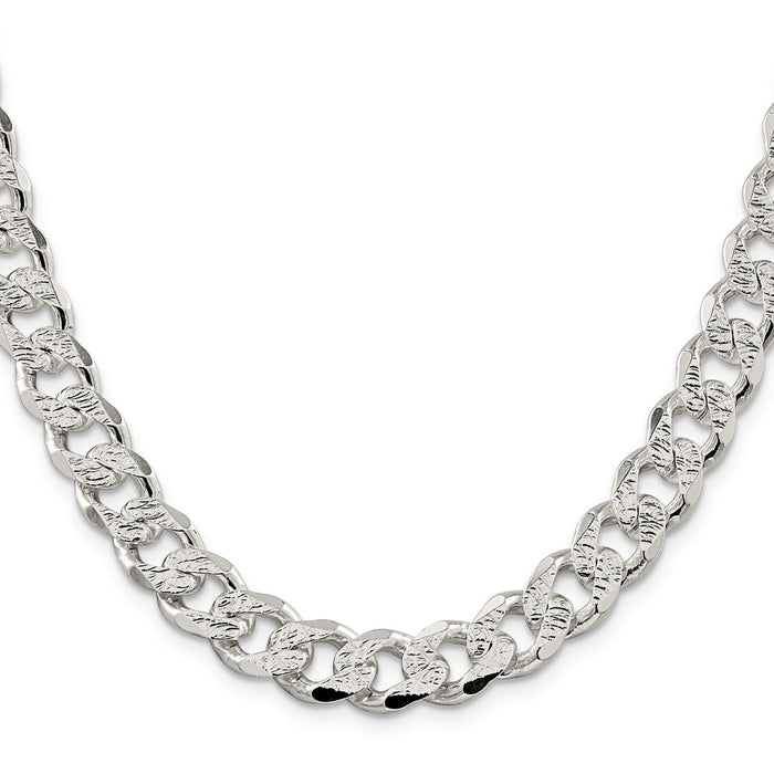 High-Quality 11.0mm Pav Curb Chain in Sterling Silver - Stylish Value Piece-2