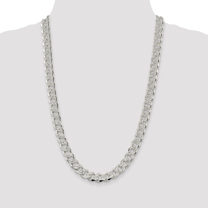 High-Quality 11.0mm Pav Curb Chain in Sterling Silver | Affordable Luxury-4