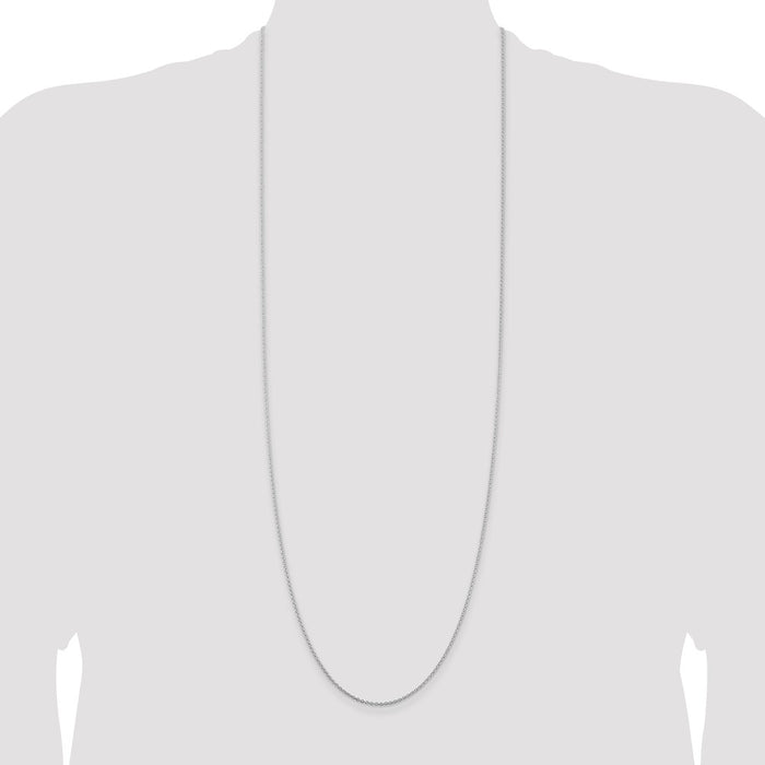 High-Quality Rhodium-Plated 1.5mm Sterling Silver Cable Chain - Stylish Value!-4