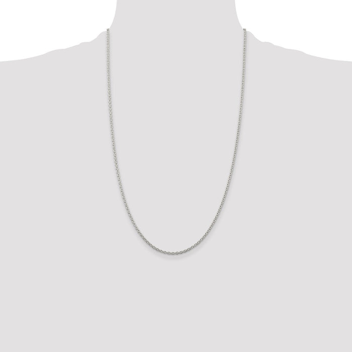 High-Quality 2.25mm Sterling Silver Cable Link Chain - Stylish & Affordable!-4