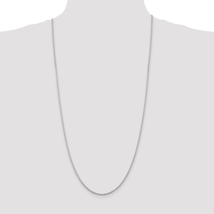 Order Stylish 2.25mm Sterling Silver Cable Chain - Affordable Luxury Jewelry-4