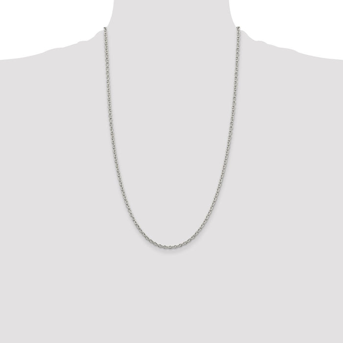 Buy Stylish 2.75mm Sterling Silver Cable Chain - Affordable Elegance-4