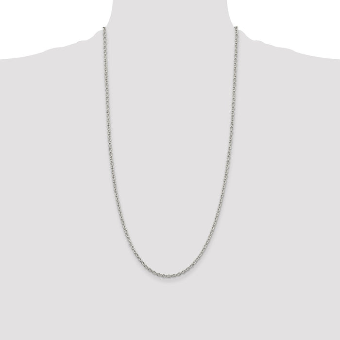 Buy Stylish 2.75mm Sterling Silver Cable Chain - Luxury Quality at Value Price-4