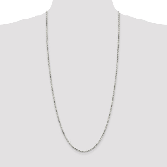 Buy Stylish 2.75mm Sterling Silver Cable Link Chain - Affordable Luxury Jewelry-4