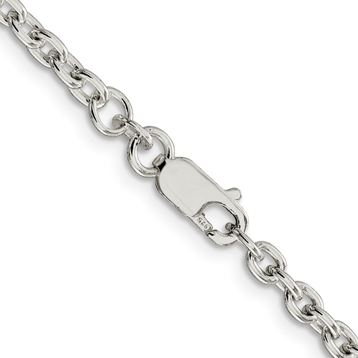 Luxury 3.5mm Sterling Silver Cable Chain - High-Quality & Stylish Design-3