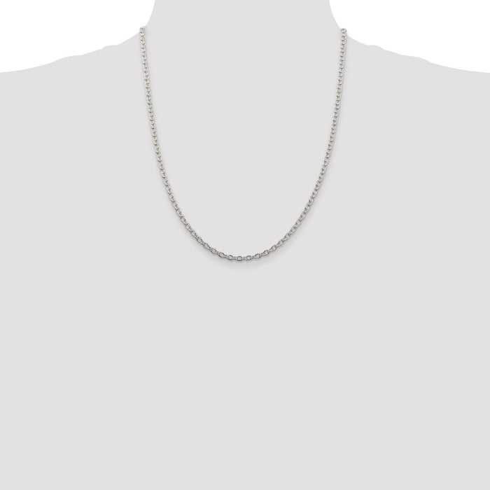 High-Quality 3.5mm Sterling Silver Cable Chain Necklace | Stylish Value Piece-4