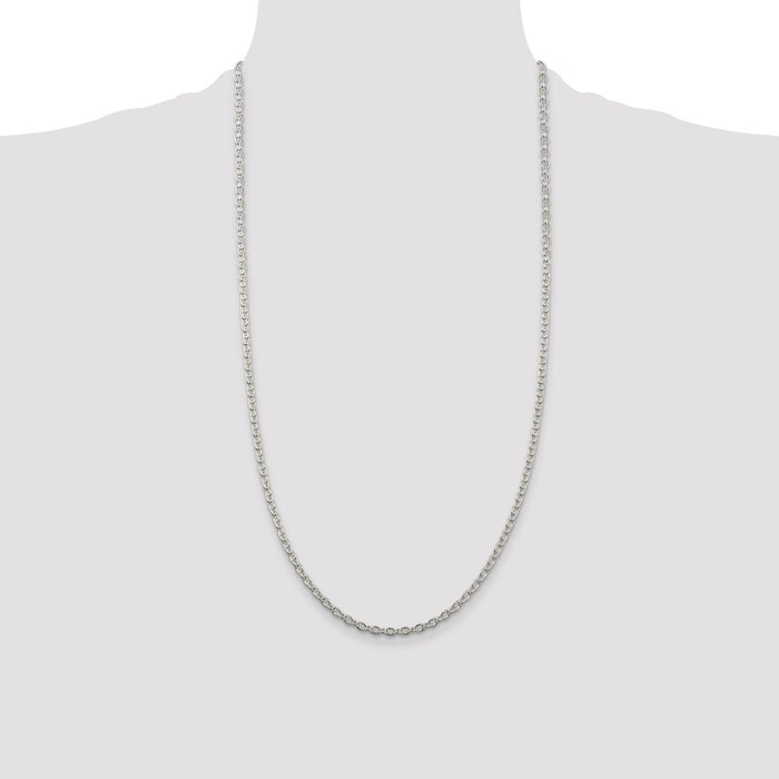 Luxury 3.5mm Sterling Silver Cable Chain - High-Quality & Stylish Design-4