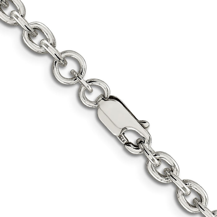 High-Quality 4.5mm Sterling Silver Cable Chain - Stylish & Affordable Jewelry-3