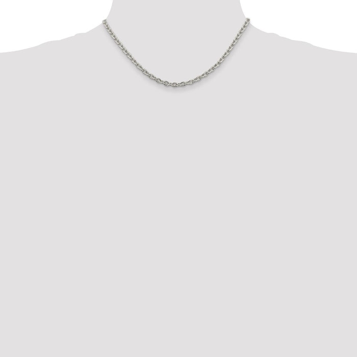 High-Quality 4.5mm Sterling Silver Cable Chain - Stylish & Affordable Jewelry-4
