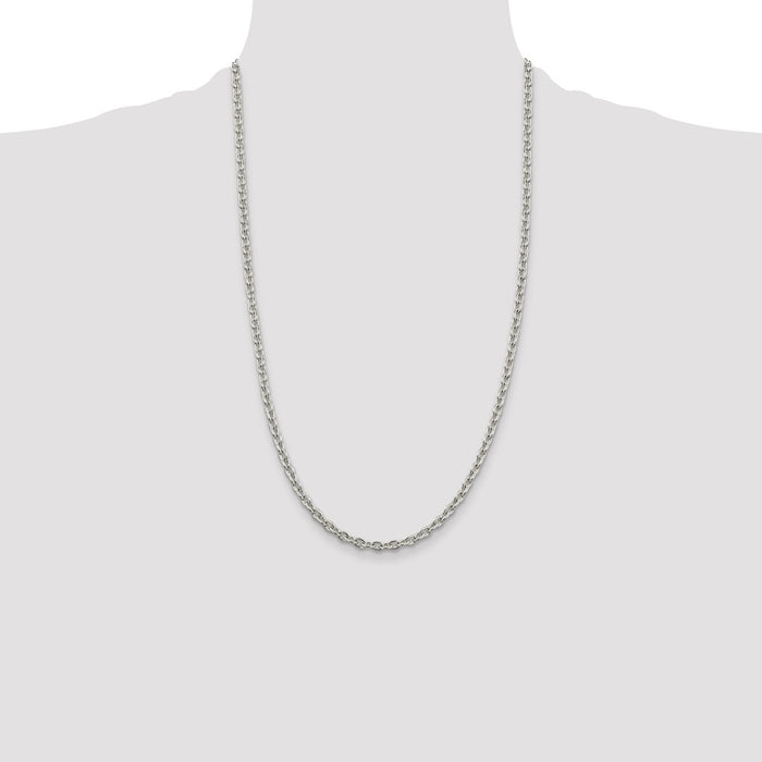 Exclusive 4.5mm Sterling Silver Cable Chain - Affordable Luxury Quality-4