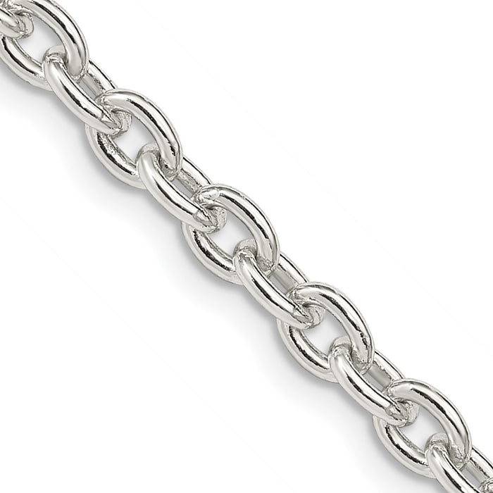 High-Quality 4.5mm Sterling Silver Cable Chain - Stylish & Affordable Jewelry-1