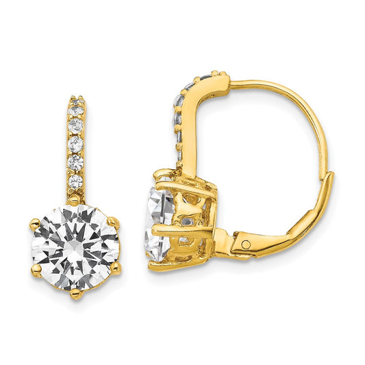 Buy Exclusive Cheryl M Sterling Silver Gold-Plated Earrings, Stylish CZ Stones
