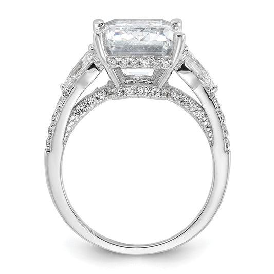 Shop Exclusive Cheryl M Sterling Silver Rhodium-Plated CZ Ring | Stylish Design