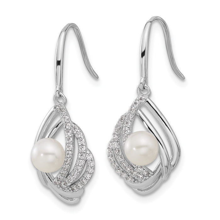 Buy Exclusive Cheryl M Sterling Silver Teardrop Earrings with Pearls & CZs-2