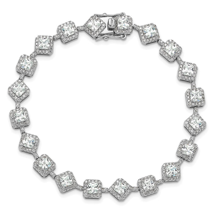 High-Quality Cheryl M Sterling Silver Bracelet 7.5" with CZ Stones - Stylish Value-4