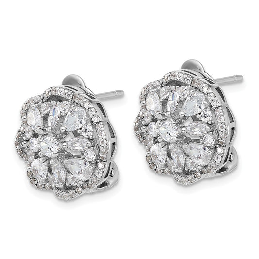Buy Stylish Cheryl M Sterling Silver Rhodium-Plated Marquise-Cut CZ Earrings