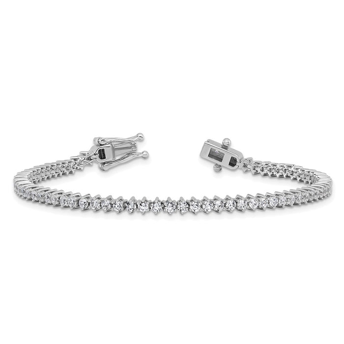 Shop Stylish Cheryl M Polished CZ Tennis Bracelet - 7.5", Sterling Silver-5