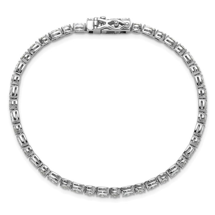 Shop Exclusive Cheryl M Rhodium-Plated Sterling Silver CZ Tennis Bracelet - Stylish & Affordable!-4