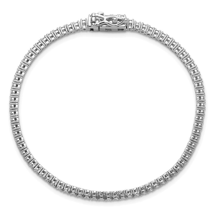 Buy Stylish Sterling Silver CZ Tennis Bracelet - High-Quality Rhodium Plated-4