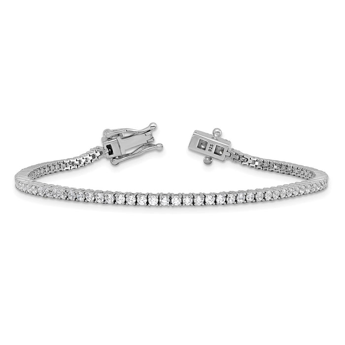 Buy Stylish Sterling Silver CZ Tennis Bracelet - High-Quality Rhodium Plated-5