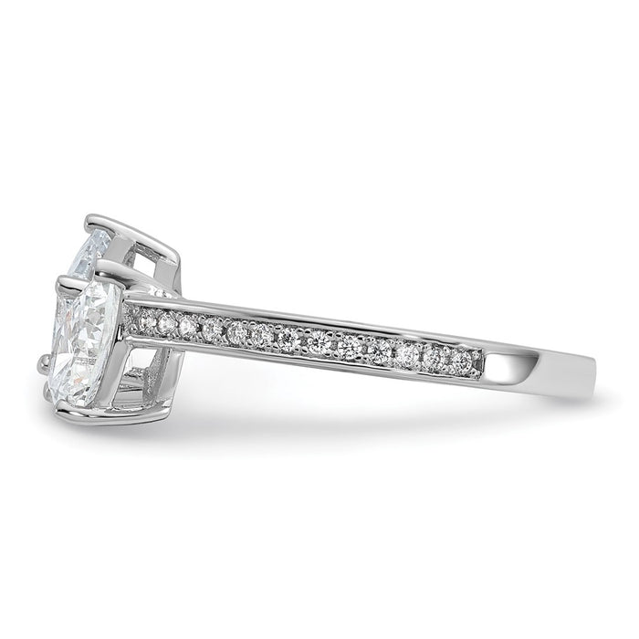 Buy Exclusive Cheryl M Rhodium-Plated Sterling Silver CZ Ring - Stylish Design-3