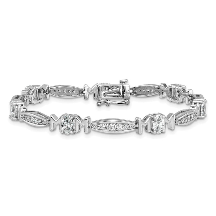Exclusive Cheryl M 7.5" Sterling Silver CZ Bracelet for Moms - Stylish & Affordable-3