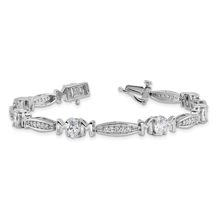 Exclusive Cheryl M 7.5" Sterling Silver CZ Bracelet for Moms - Stylish & Affordable-5