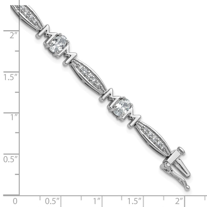 Exclusive Cheryl M 7.5" Sterling Silver CZ Bracelet for Moms - Stylish & Affordable-6